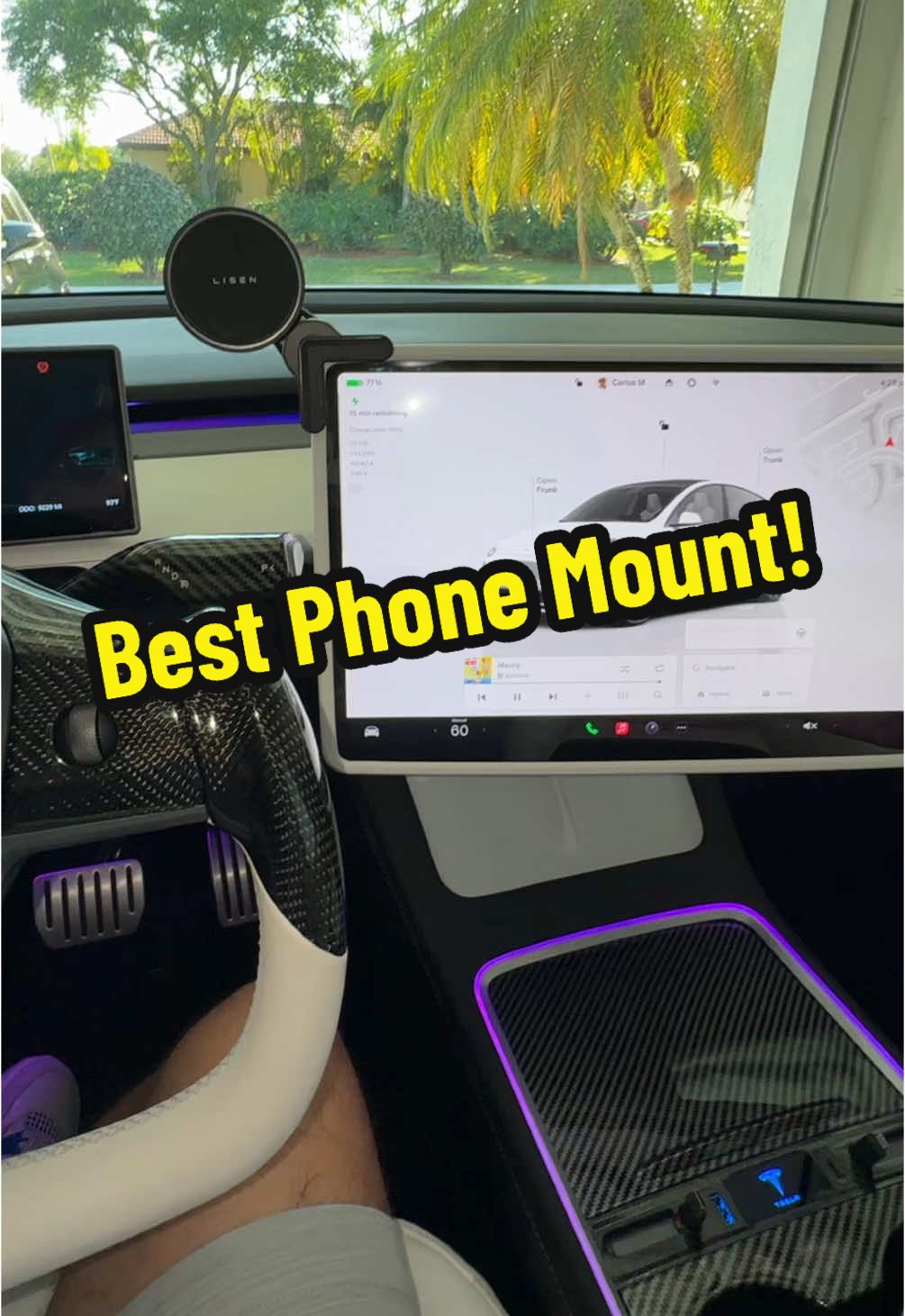 The best Vacuum Mount on the TikTok Shop! #phonemount #vacuummount #lisen #phoneaccessories #tesla #carmount #teslaaccessories #magsafe #founditontiktok 