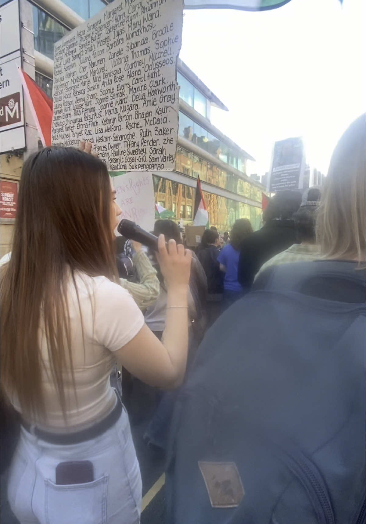 Manchester Feminist Coalition protesting on Internantional Women’s Day 2025. 8th March 2025 #manchesterfeminist #mcrfeminist #mcr #manchester #internationalwomensday #womensrights #womensupportingwomen #womensrightsarehumanrights #womensrightsmatter #protest #ourbodiesourchoice #mybodymychoice 