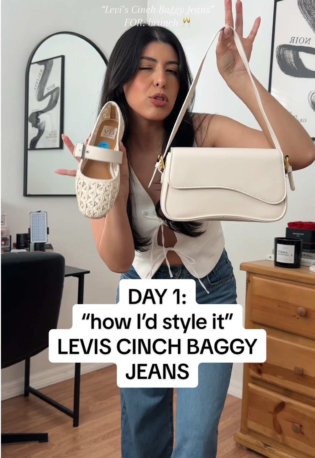 DAY 1: “How I’d Style It” series ft. the new Levi’s Cinch Baggy Jeans. Styling my Levi’s for brunch today. Follow for more styling ideas! Xx #levis #levisjeans #baggyjeans #brunchoutfit #OOTD #styletips #creatorsearchinsights @Levi’s 