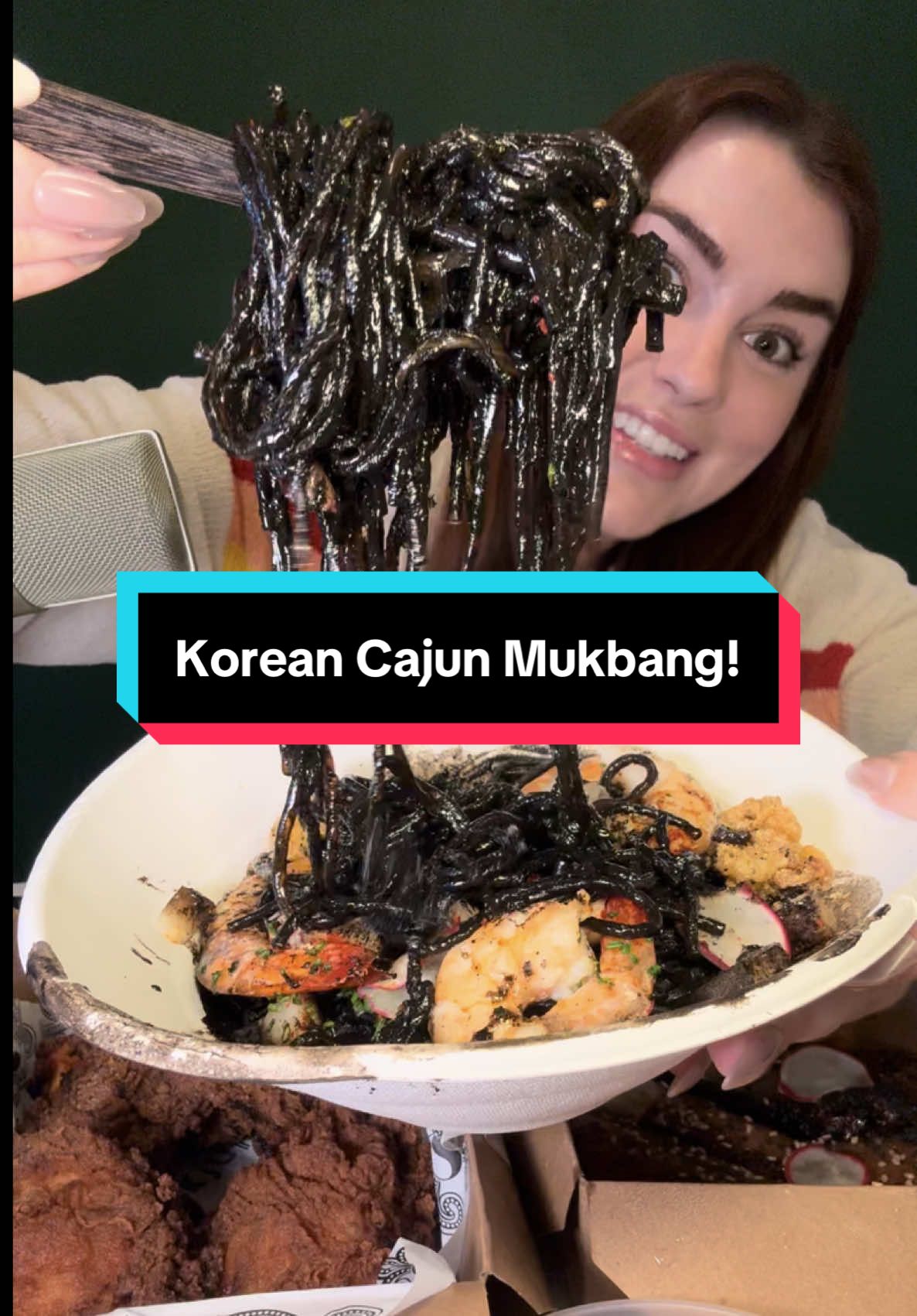 jjajangmyeon 🤝 Korean fried chicken #internationalwomensday#fyp#mukbang