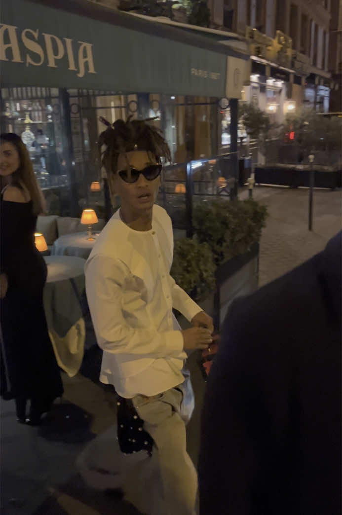 #jadensmith leaving a #restaurant in #paris 