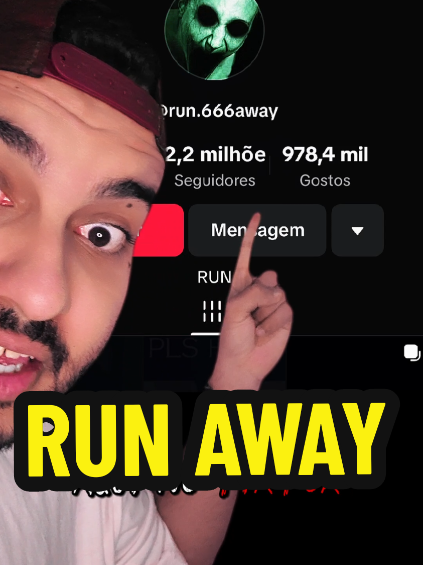 NUNCA MANDE MENSAGEM PARA ESSA CONTA @RUN AWAY  #runaway #nuncafaçaisso #contasbizarras #billysabio 