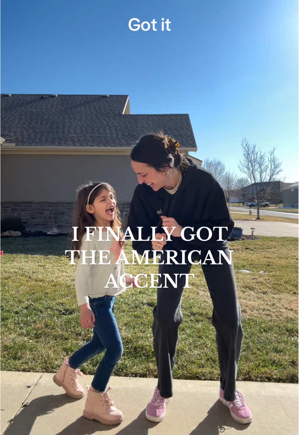 I dont need an American accent, I’ve got her😜 #MomsofTikTok #momlife #accents #englishaccent #learnenglish #lamguagelearning 