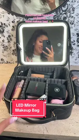 ✨ Makeup anywhere, anytime! This Travel LED Mirror Makeup Bag is a must-have for beauty lovers! Say goodbye to bad lighting & messy bags. ✈️💄💡@Umitec  #makeupbag#travelmakeupbag #makeupcase#ledmirror#makeupbags#viralbeautyproducts#travelhacks 