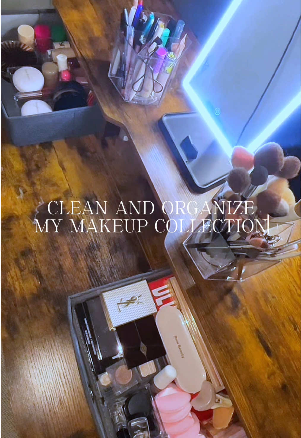 help me clean and organize my #makeup #makeupcollection #CleanTok 