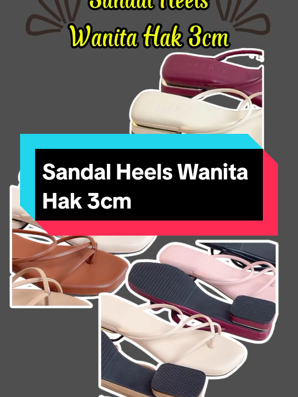 Sandal heels hak 3cm #sandal #sandalwanita #sandalheels #heels #heelswanita #heelsmurah #fyp 