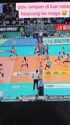 umpan di luar nalar hoyoung ke mega padahal blm siap 😂😂 #megawatihangestri #volleyball #shorts #funny 
