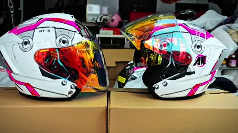 1 cặp 3/4 mecha hồng cho az về đội mũ cặp tặng bạn gái 8/3 siêu cute luôn #hpsracingmotor #RSVhelmet #helm 