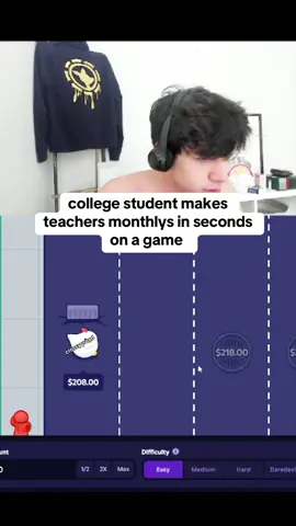 College student makes teachers monthlys in seconds on a game #kickstreaming #stevewilldoit #streamer #crossyroad 