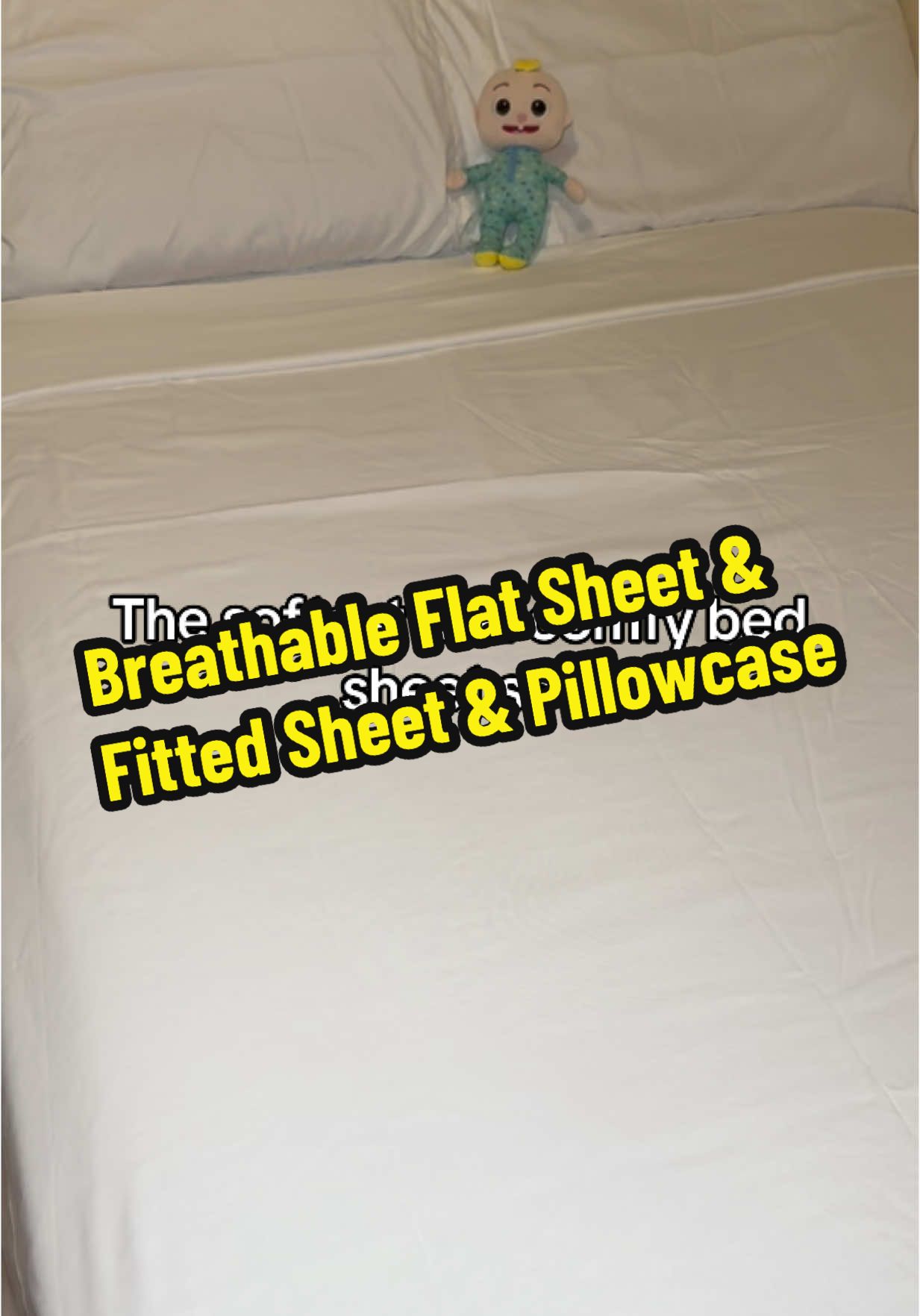 Breathable Flat Sheet & Fitted Sheet & Pillowcase #TikTokShop #bedsheet #comfy #bedsheets 