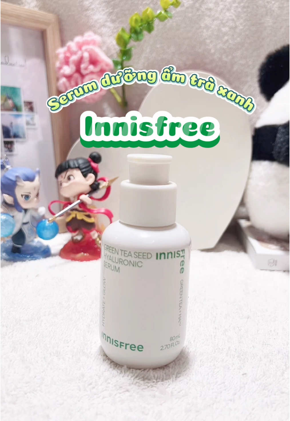 Serum dưỡng ẩm trà xanh Innisfree phục hồi da nè người đẹp ơi #innisfree #seruminisfree #unbox #thuyleoque #mypham 