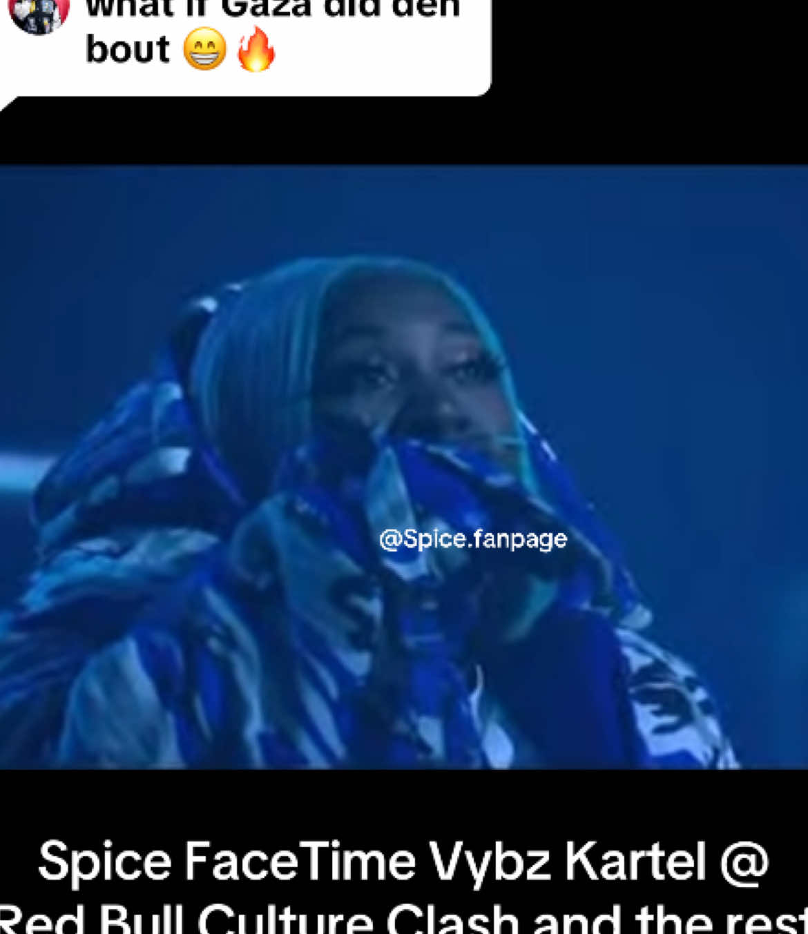 Replying to @DH FuRy Kartel came thru on a dub & FaceTime💙🔥☄️@vybzkartel @Spice Official 💙 @Red Bull #spiceofficial🇯🇲❤️ #queenofdancehall🇯🇲💙 #fyppppppppppppppppppppppp #jamaicantiktok🇯🇲viral #CapCut  