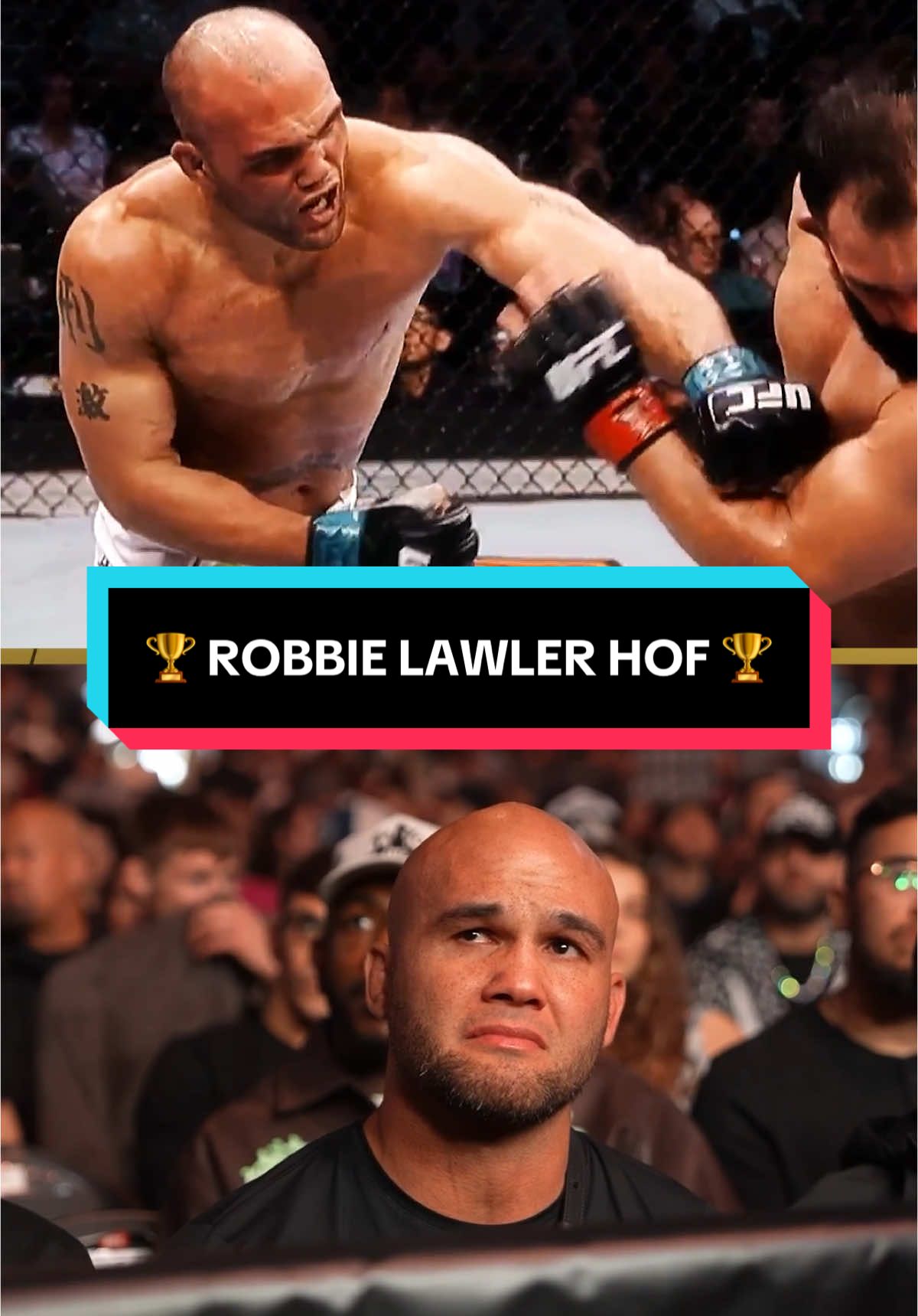 We’re not crying you are 🥺 Welcome to the #UFCHOF Robbie Lawler! #UFC #mma #ruthless #emotional  