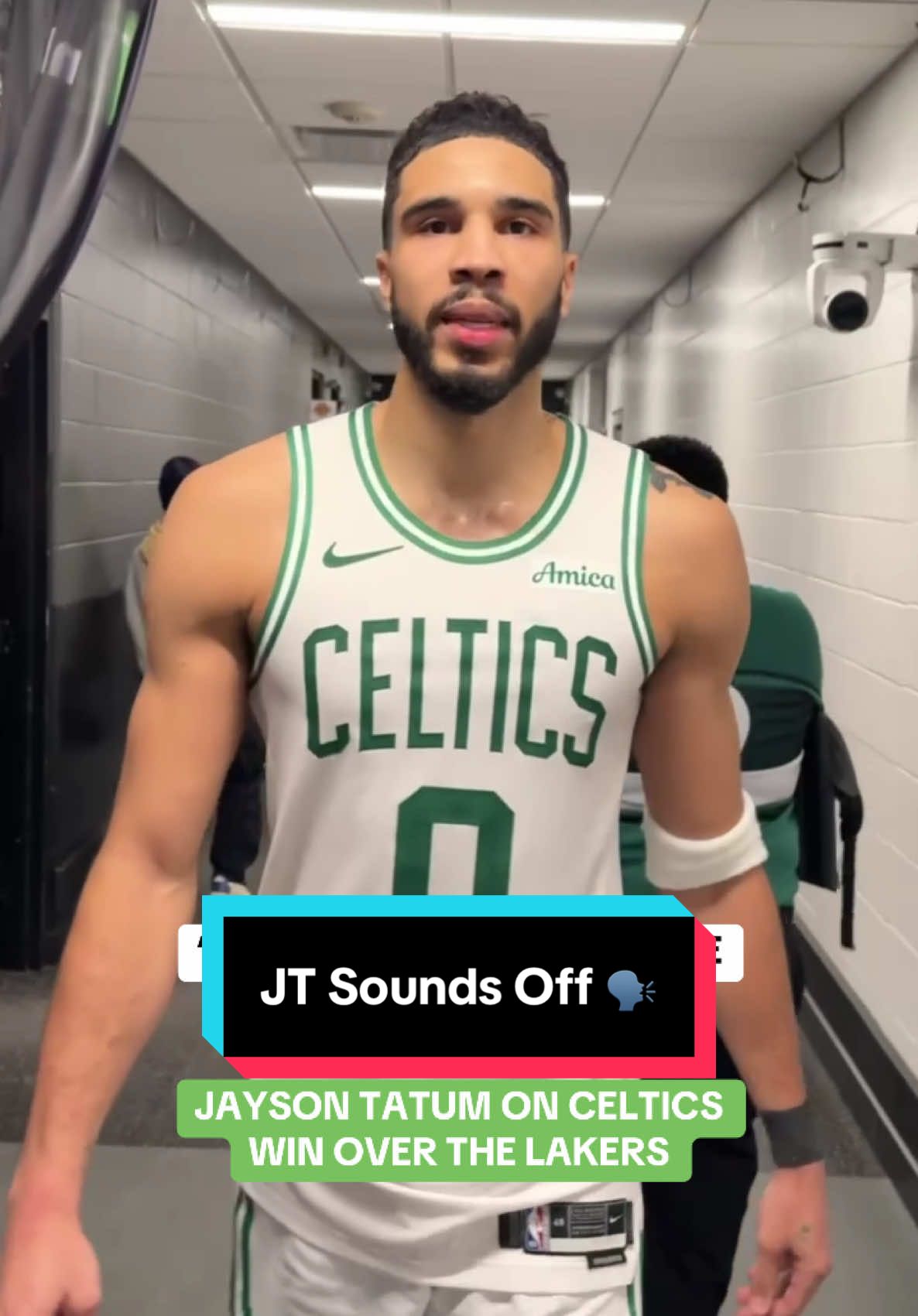 JT sounds off after Celtics dub over the Lakers 👏 #NBA #basketball #JaysonTatum #Celtics 