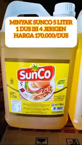 WA:08561437121 PROMO MINYAK SUNCO KEMASAN 5 LITER ISI 1 DUS 4 JERIGEN GRATIS ONGKIR  #sunco #minyaksunco #agensembako #susukentalmanis #fypage #minyakgorengmurah #online #fypviralシ #distributor #grosir #jualsembako #fypシ #minyakita #tiktok #filma #bimoli #grosirsembakomurah #fypageシ #indomiegoreng #indomie #promo #order 