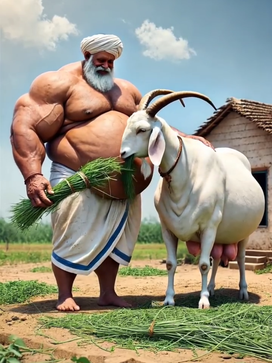 The farmer's goat gave very little milk 😭 #shorts #ai #farmer #goat 