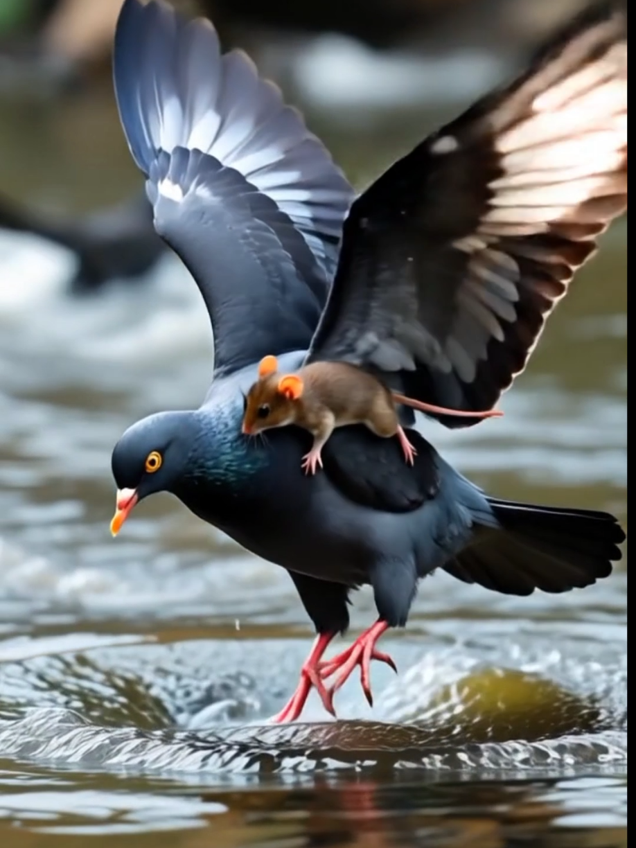 Pigeon's saved The Mouse life 🐭🕊😯#ai #animals #shorts #foryou #viralvideo 