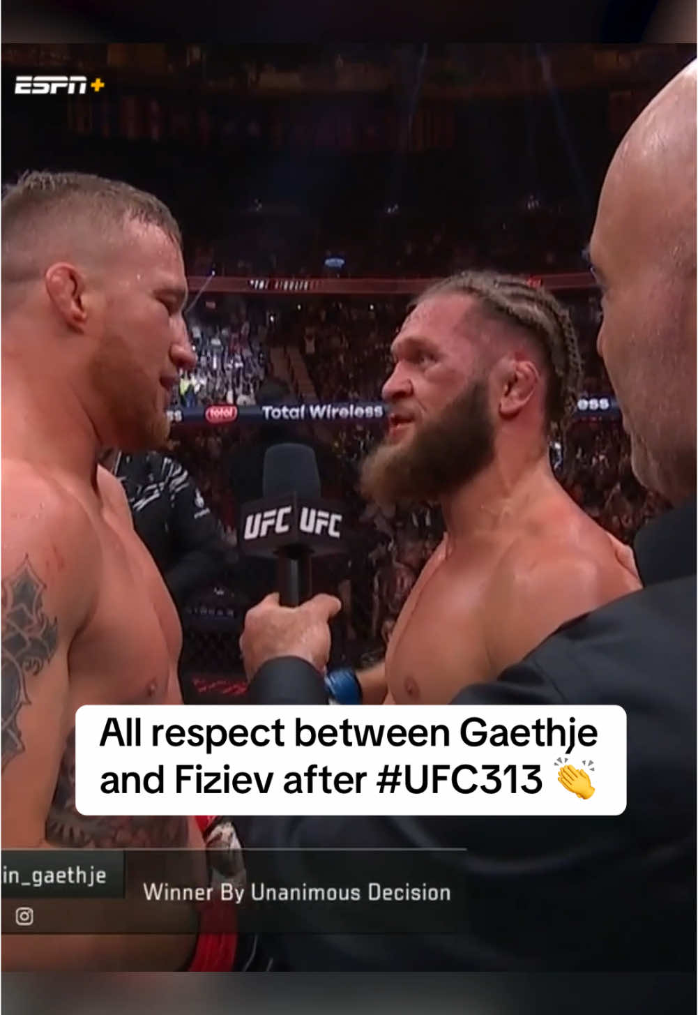 Sportsmanship ❤️ #UFC313 #UFC #justingaethje 