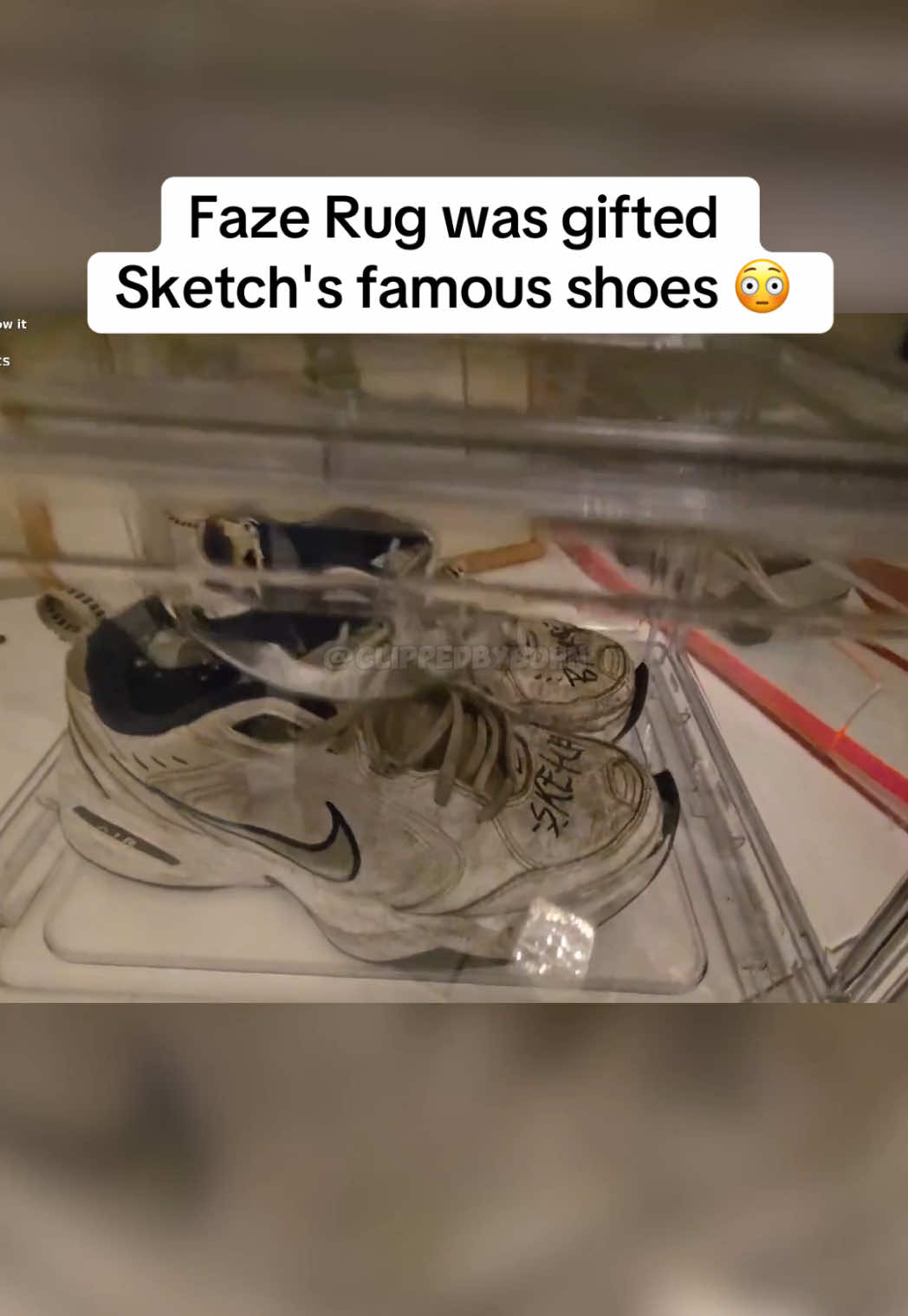 Faze Rug was gifted Sketch's famous shoes 😳 #sketch #faze #fazeclan #twitch #adapt #fazerug #fazebanks 