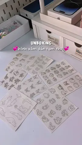 Cũng xịn xò lắmm #unbox #unboxing #hinhxamdan #hinhxamtamthoi #tattoo #foryou #fyp #viral #trending 