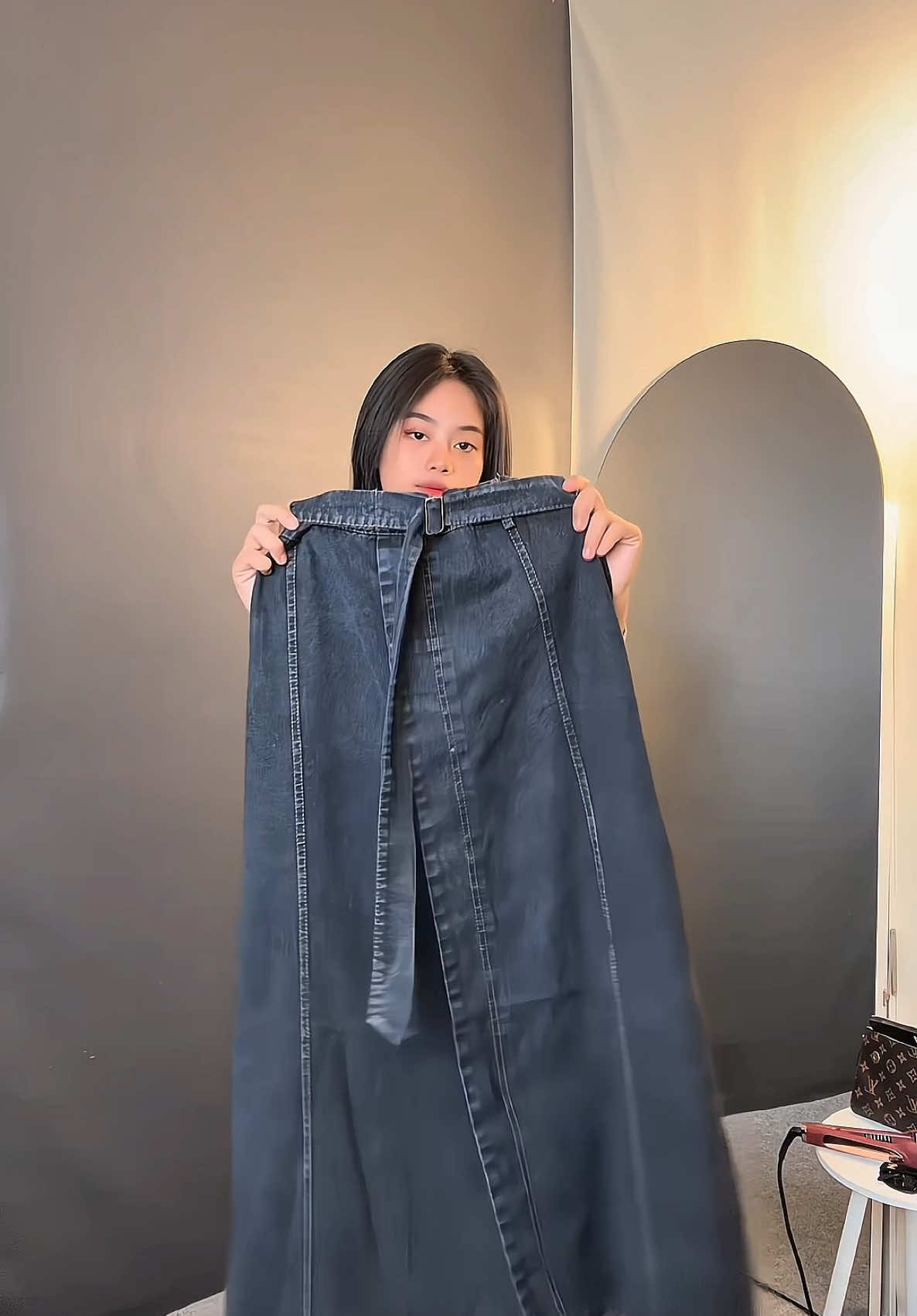 rekomendasi rok flare cakep bgt 😍✨bahannya jg tebel , kuat sampai bb jumbo❤️❤️#rokflare #flareskirt 