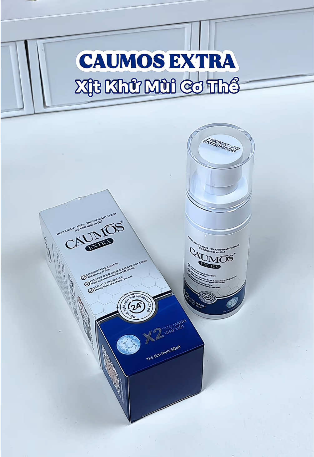 Dành cho ai vận động nhiều hay bị đổ mồ hôi nè 🏃🏻‍♂️🧗‍♀️ #xitkhumuicothe#xitnach#mohoinach#caumosextra#caumos#reviewlamdep#unboxing#hanhtinhunbox#vandong