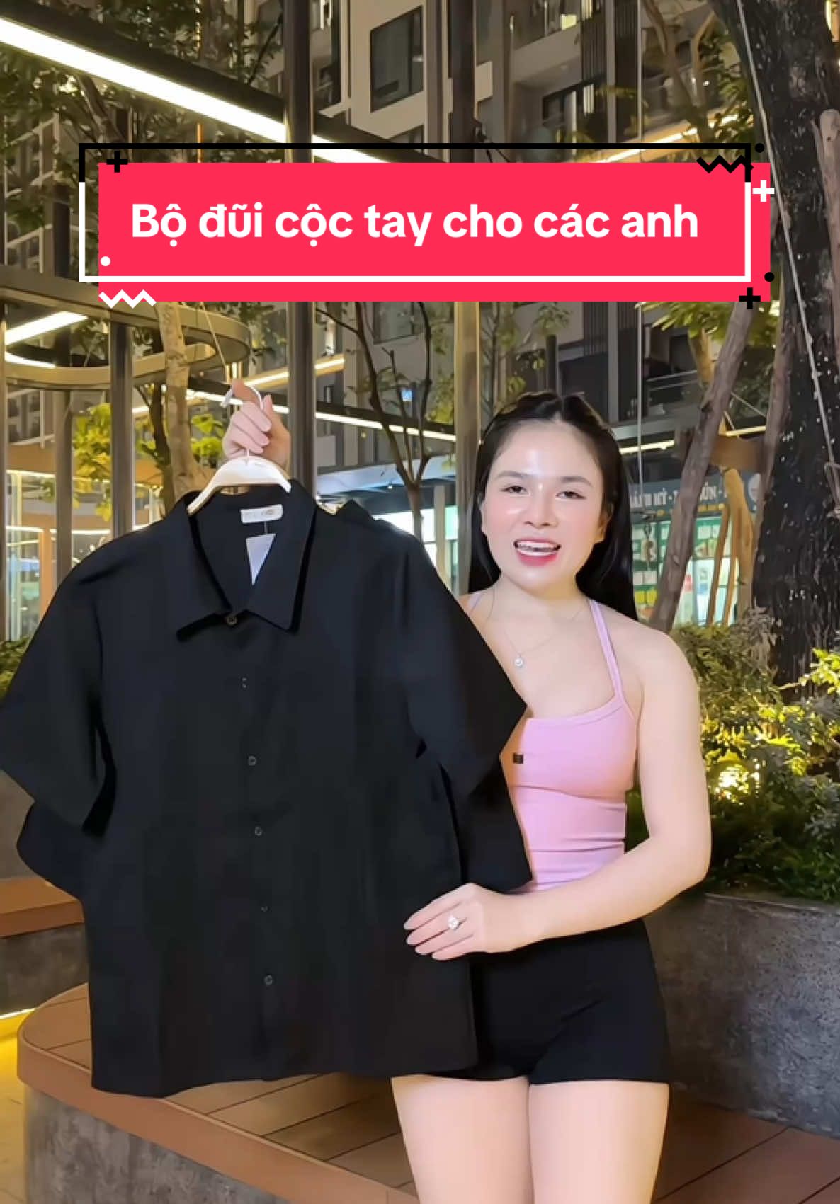 Bộ sơ mi nam nữ tay ngắn có cổ