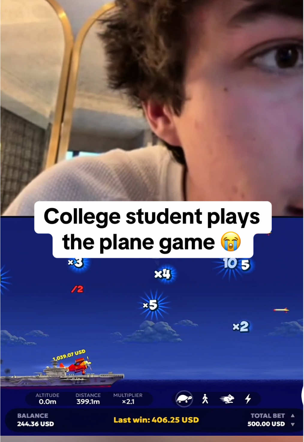 College student plays the plane game 😭 #kickstreaming #streamer 