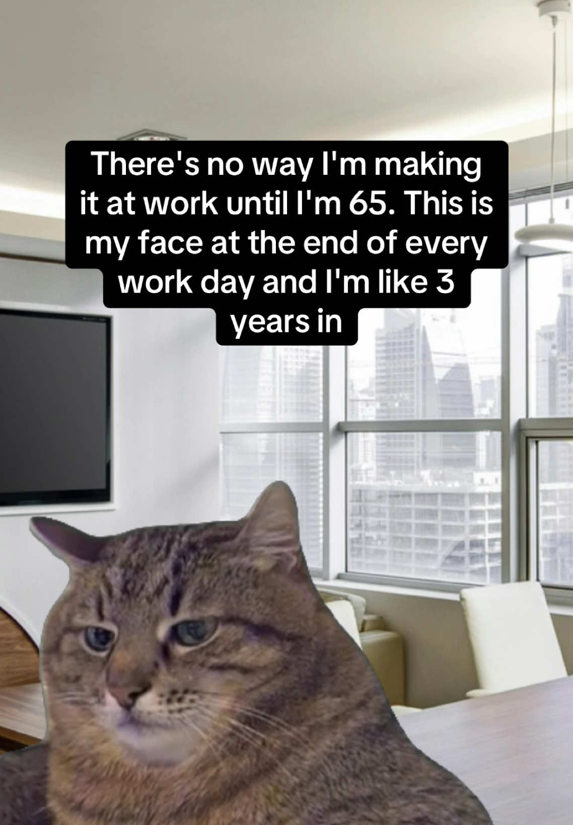 There's no way I'm making it at work until I'm 65. This is my face at the end of every work day and I'm like 3 years in