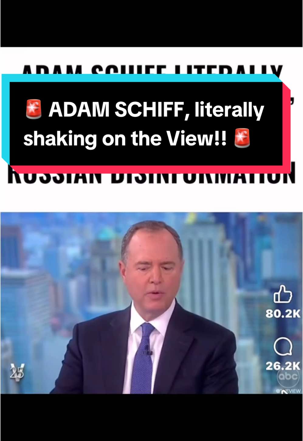 @adamschiffca lock him up. 🔒 #russia #disinformation #lies #tiktok #viral #usa🇺🇸 #fyp #fypシ #adamschiff #theview #expose #truth #everyone @USA @UnitedStatesOfAmerica 