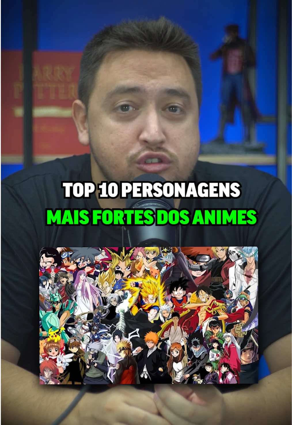 QUEM SÃO OS TOP 10? Personagens mais fortes dos Animes! #trivia #anime #animes #naruto #onepiece #onepunchman #dbz