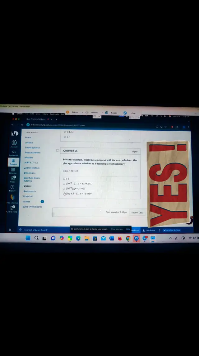 we use honorlock guard for proctered tests