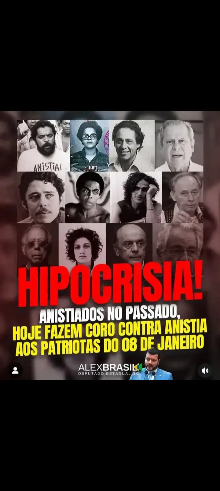 hipócritas, a classe política de esquerda no Brasil, nada mais são do que criminosos anistiados. #Deus #bolsonaro26 #lei #humor #direita #politica #bolsonaro #Familia #brasil🇧🇷 