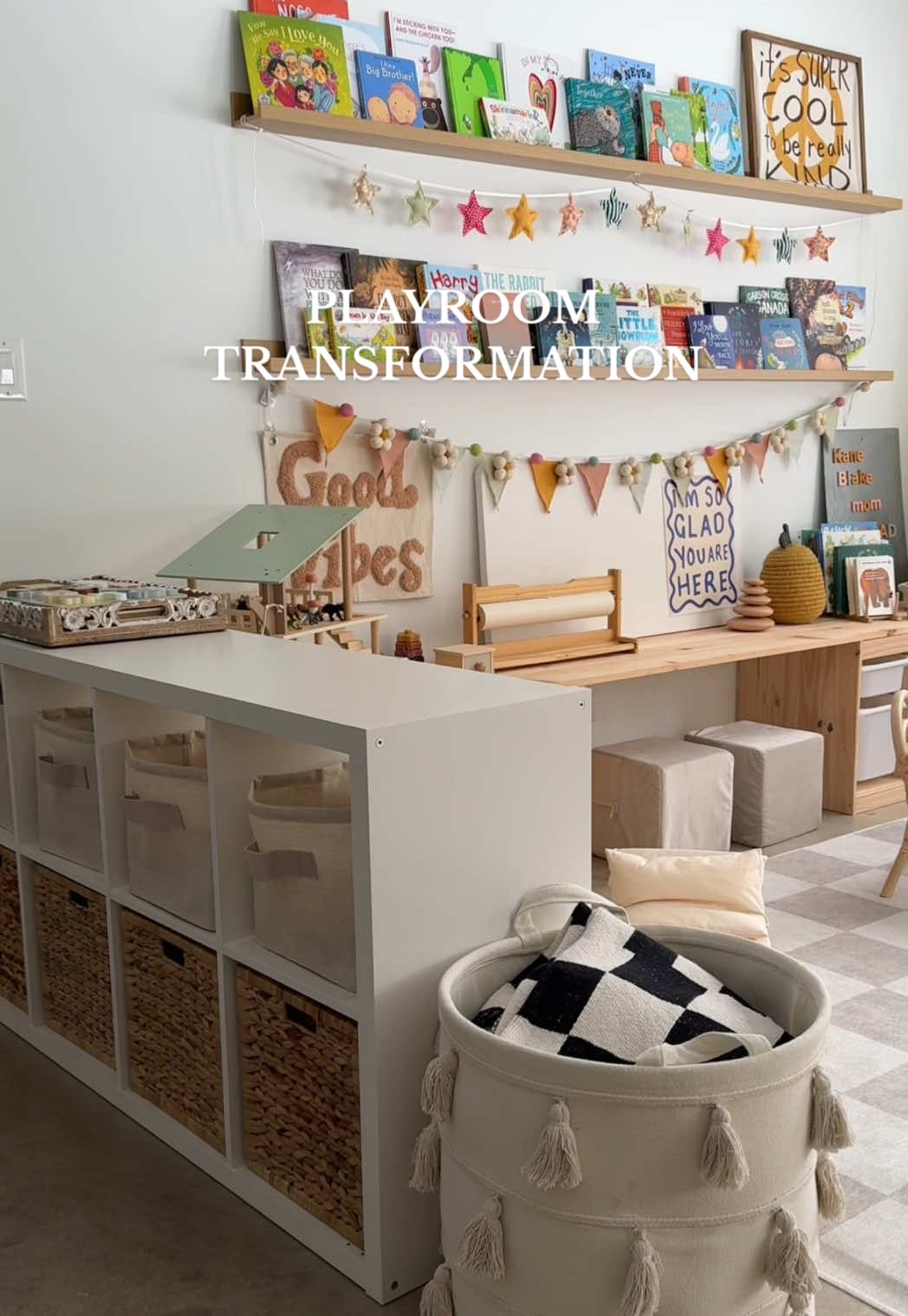 The most joyful and functional playroom ✨☀️🤍 #playroom #playroominspo #playroomstorage #kidsfurniture #playroommakeover #storagehacks #creatorsearchinsights 