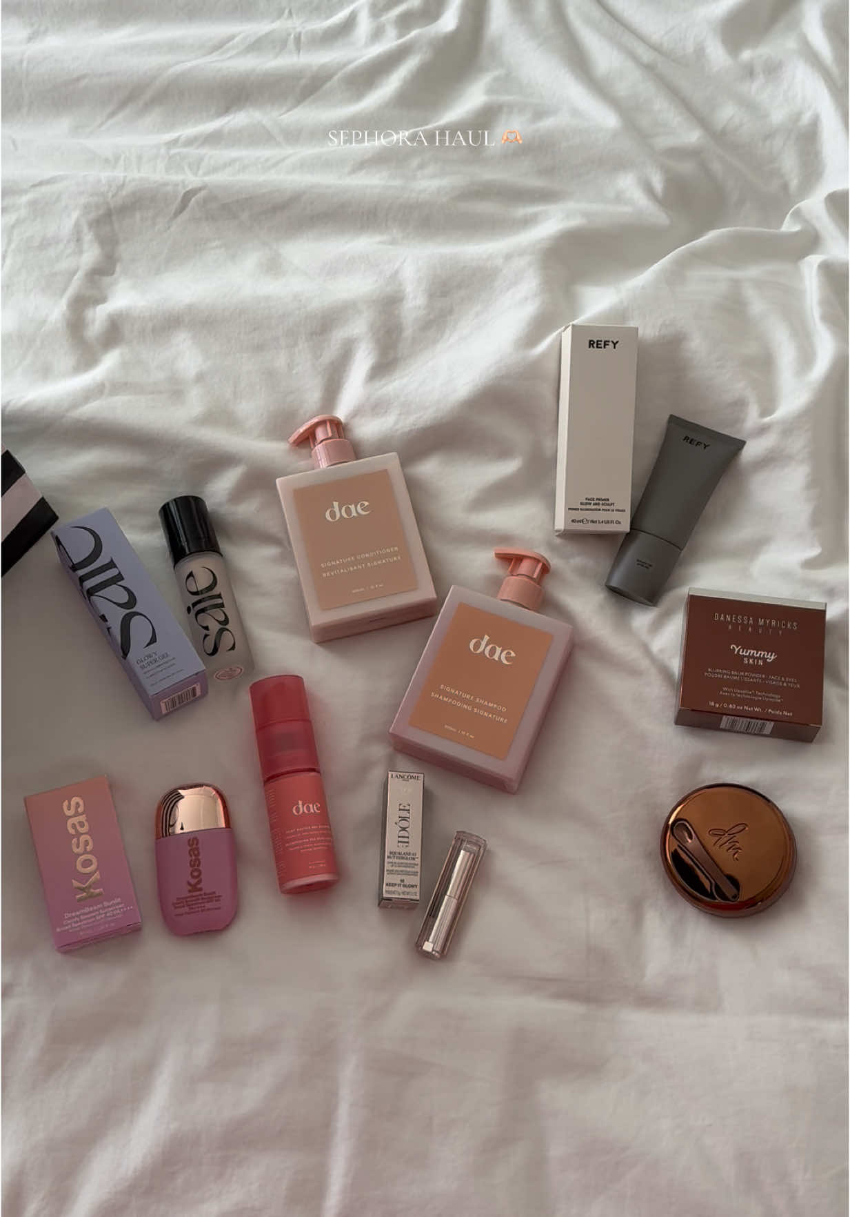 Trying all these viral @sephora favorites 😍 #sephora #sephorahaul #sephorasquad #sephoramusthaves #dae #daeshampoo #kosas #kosascosmetics #refy #refybeauty #lancome #saiebeauty #beautyhacks #skincare #shoppingaddict #foryoupage #viralproducts #foryou #foru #forupage #trending @Dae Hair @Refy Cosmetics @Lancôme @Kosas @Saie @DanessaMyricksBeauty 