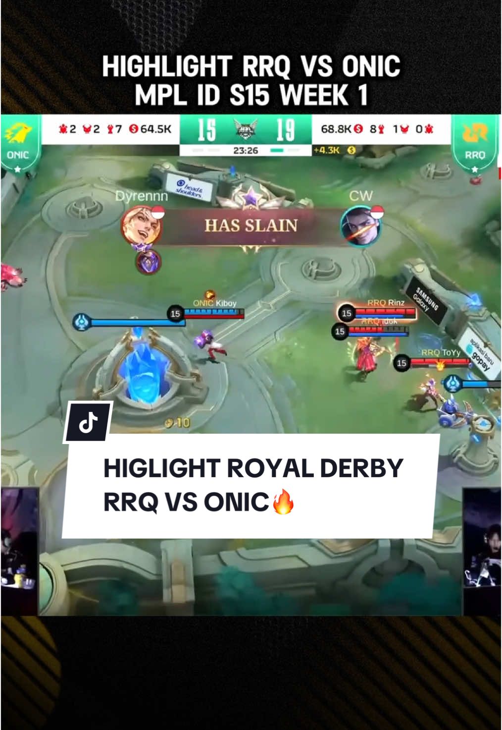 Kemenangan Royal derby di week pertama RRQ VS ONIC🔥😎 #TeamRRQ #VivaRRQ #mobilelegends #mobilelegendsindonesia #mplindonesia 