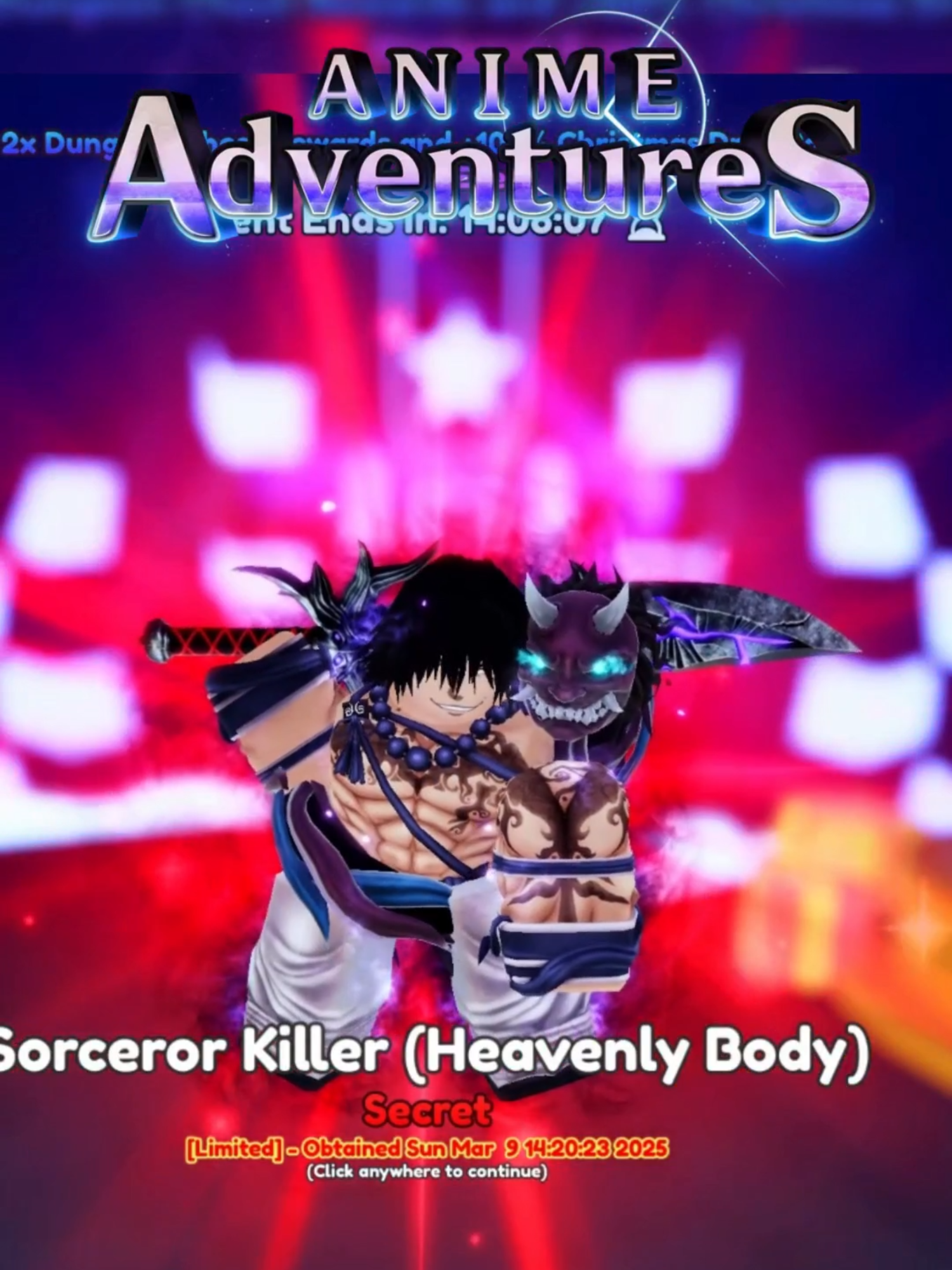 🐛Sorceror Killer (Heavenly Body) #animeadventures #animevanguards #jjk #toji #tojifushiguro #jujutsukaisen #showcase #robloxanime #robloxfyp #robloxanimegames #anime