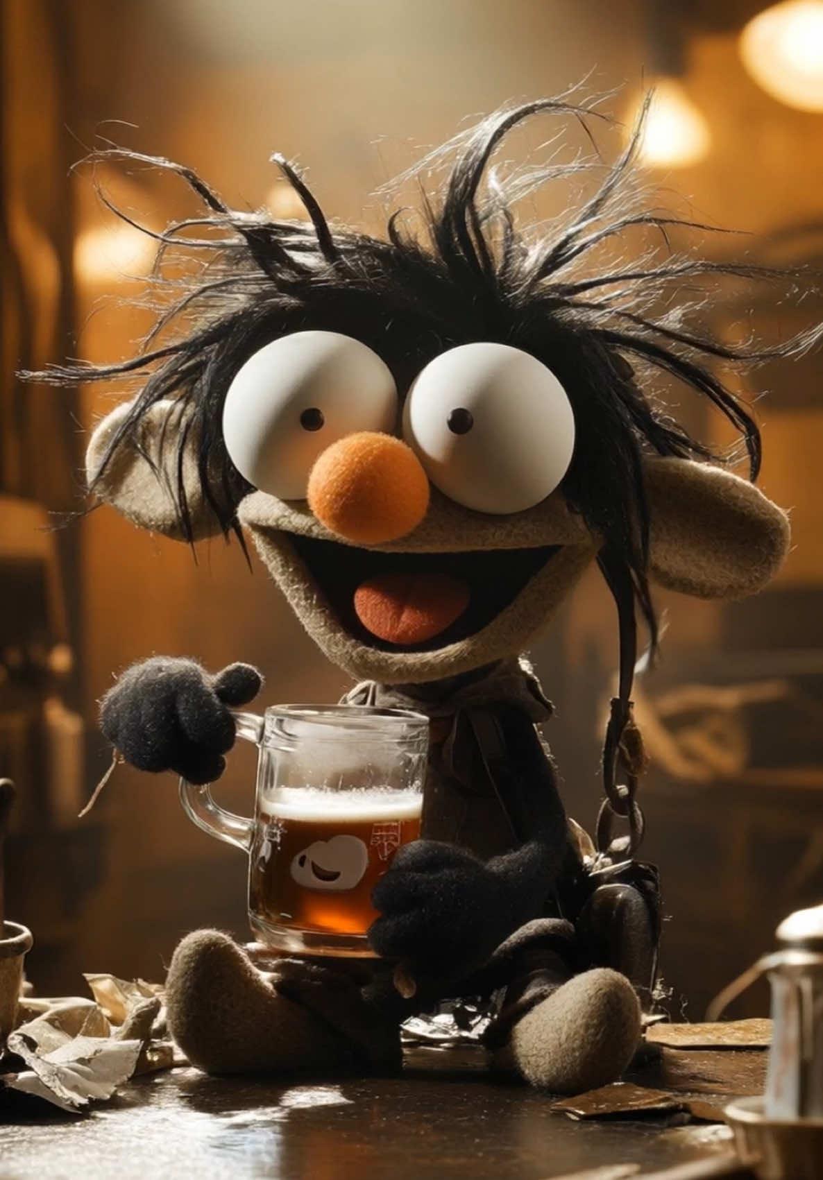 🥤📺 Frodo Muppet watching TV… suddenly, a beer, a vibe, and a dance! 💃🕺 He may not be Tarantino, but who cares when the mood is right? 😂 Tag a friend who needs this energy today! 🍻🎶 #FrodoMuppet #DontWorryBeHappy #MuppetVibes #FunnyDance #MuppetFrodo #BeerTime #WeekendMood #ArtWaiDad #FunnyVideos #cutevideo 