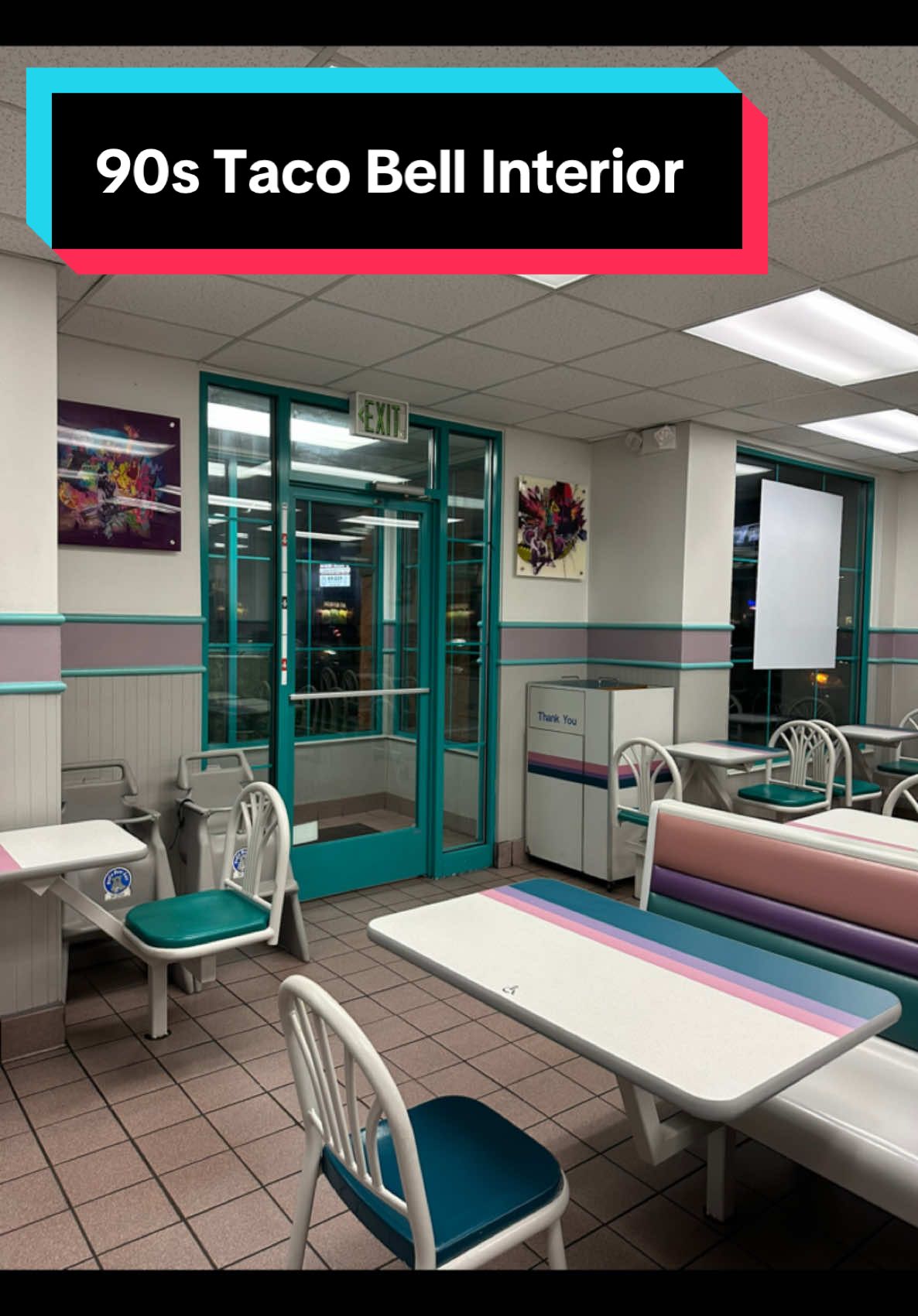 Replying to @jennywhimsy Interior pictures of the now abandoned Taco Bell in Wilkes Barre, Pennsylvania. Photos taken by me in July of 2023. This era of Taco Bell is my absolute favorite! 🌮🔔 #abandoned #90s #1990s #taco #tacobell #bell #interior #interiordesign #aesthetic #fastfood #vintage #retro #retail #urbex #urbexworld #urbanexplorAtion #fastfoodlife #vintage 