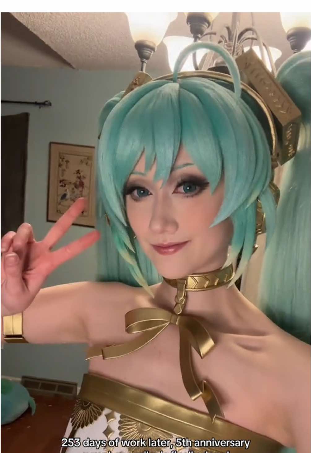 never been more relieved to finsih a cosplay lol #hatsunemiku #mikucosplay #symphonymiku 