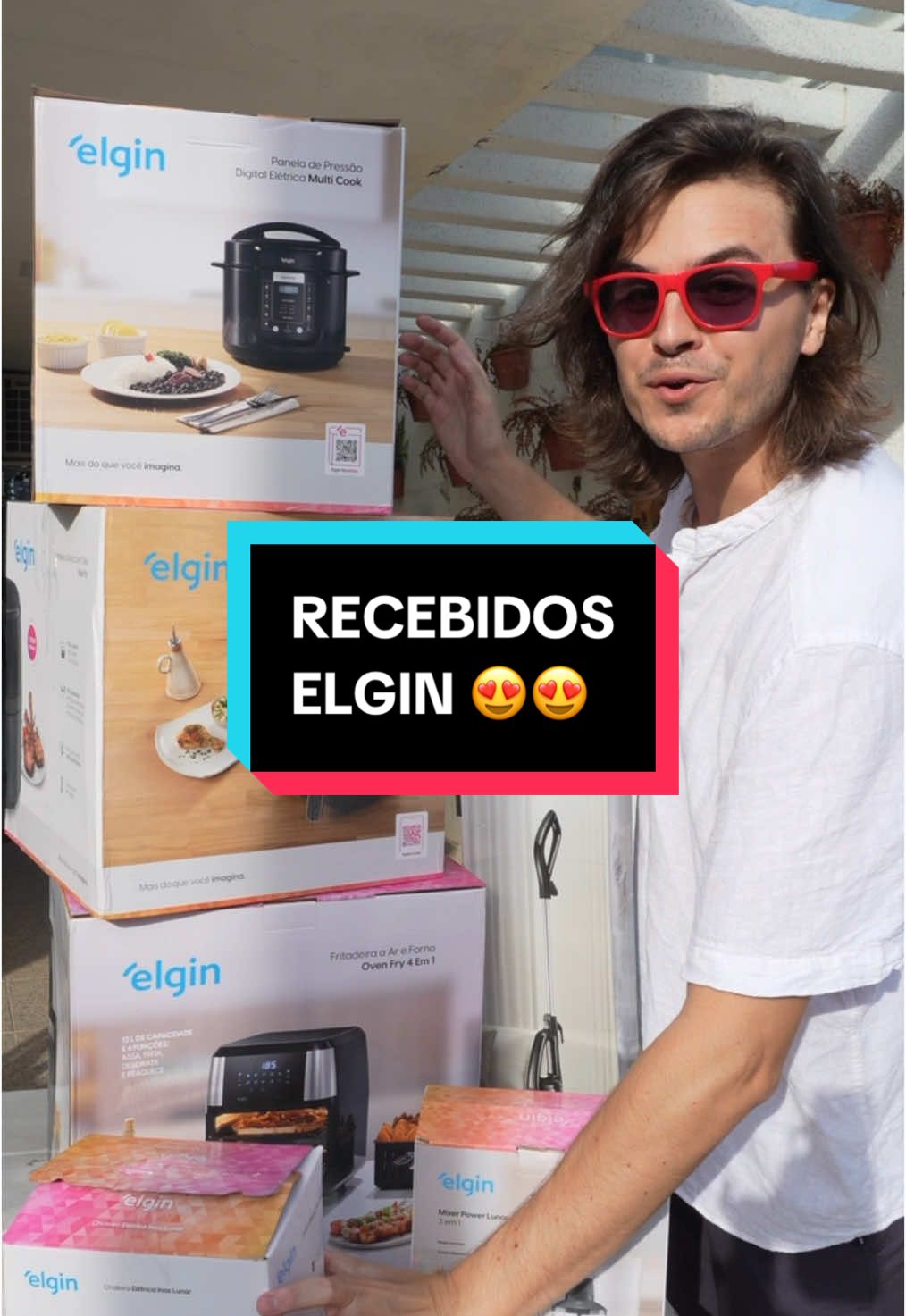 CHEGARAM ESSAS CAIXAS AQUI EM CASA! ❤️ Obrigado Elgin pelos presentes! No perfil deles você encontra mais informações sobre todos esses produtos e vários outros!  #review #unboxing #airfryer #receitadeairfryer #elgin