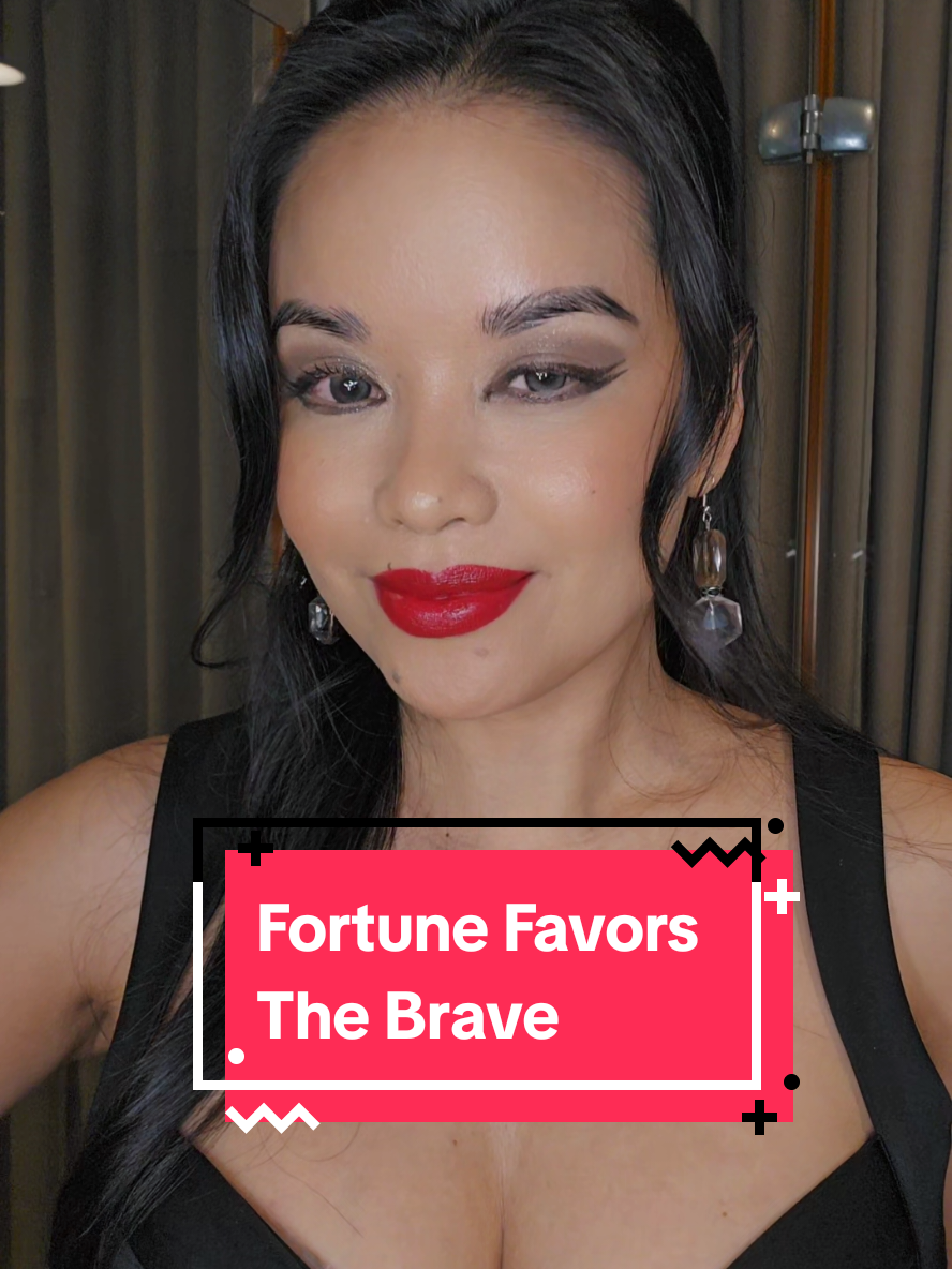 Fortune Favors The Brave.  I had fun doing this one. I haven't done transition videos in a while.  #livingmybestlife #selflove #positivevibes  #rebirth #over40  #makeuptransformation #authenticity #bebold 