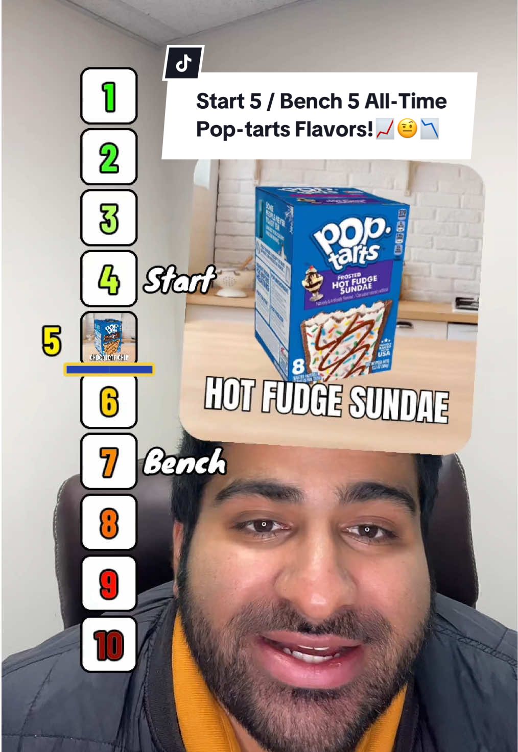 “Start 5 / Bench 5 All-Time Pop-tarts Flavors!”📈🤨📉 ••• #poptarts | #flavors | #rankings | #challenge | #strawberry | #smores | #desi | 