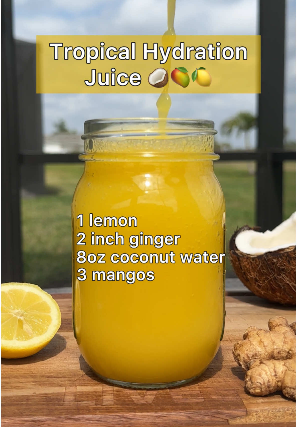 Tropical Hydration Juice 🥥🥭🍋 Save 10% On This Kuvings Auto10 Plus Juicer By Clicking The Link In My Bio Mangos, fresh coconut water & lemon or lime create an outstanding tropical juice recipe that is great for keeping the body hydrated & cooled down while also boosting the immune system & promoting higher energy levels throughout the day ⚡️ I prefer the water from young green coconut! Would you try this recipe? 🥥 Recipe yields just under 1 liter of fresh juice that will last up to 72hrs refrigerated or up to 30 days frozen! 💛 #growyourown  #tropicalfruit #fruitjuice #juice #juicerecipe #juicingrecipes #fruitpunch #hydration #vitamins #nutritious #immuneboost #juicingforhealth #healthiswealth #healthandwellness #growyourownfood #growyourownlives #fruitheals #healingfruit #natureheals #healingnature #fy #fyp #fypシ #foryou #foryoupage