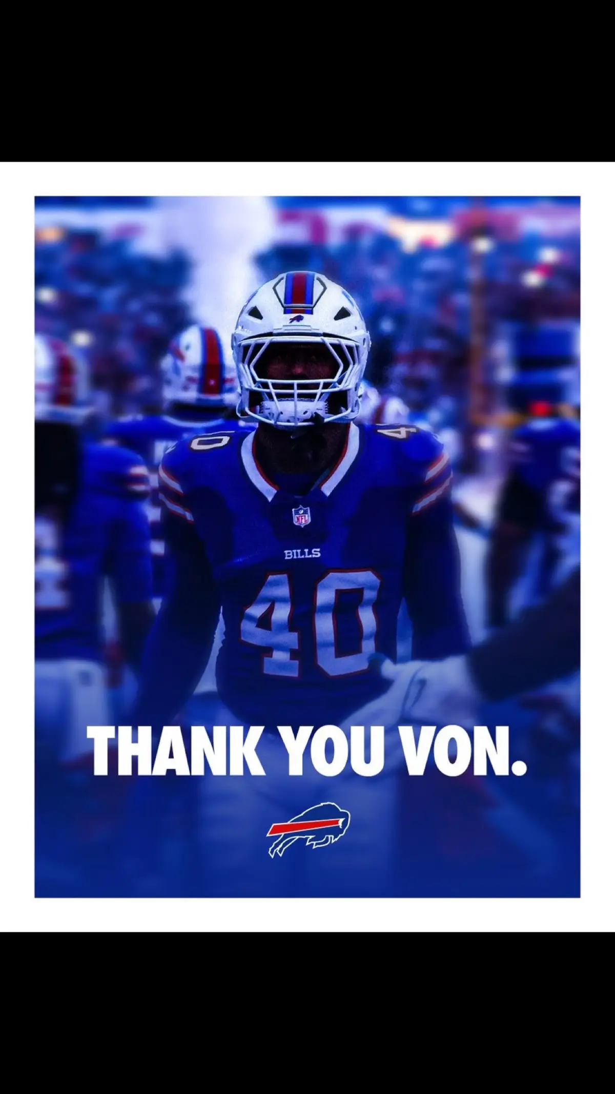 Thank you, @VonMiller. ❤️💙 #BillsMafia #GoBills #nfl #fvp #vonmiller 