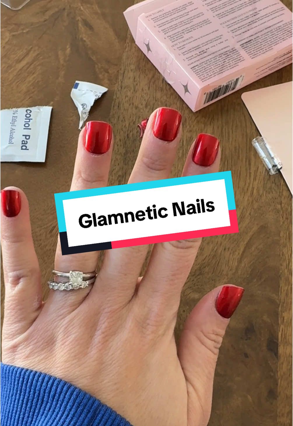 So much better than sitting at the nail salon! Took me like 10 minutes to apply this set and they look so good. I love that you can cut and file them to your liking. #glamnetic #springtok #tiktokshopcreatorpicks #manicure #pressonnails 