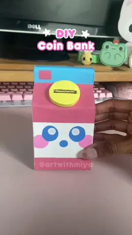 DIY Coin Bank! 💰✨ (The template is linked in my bio <3) #diycrafts #craftideas #crafttutorial #cardboardcrafts #diyorganizer #diyideas 