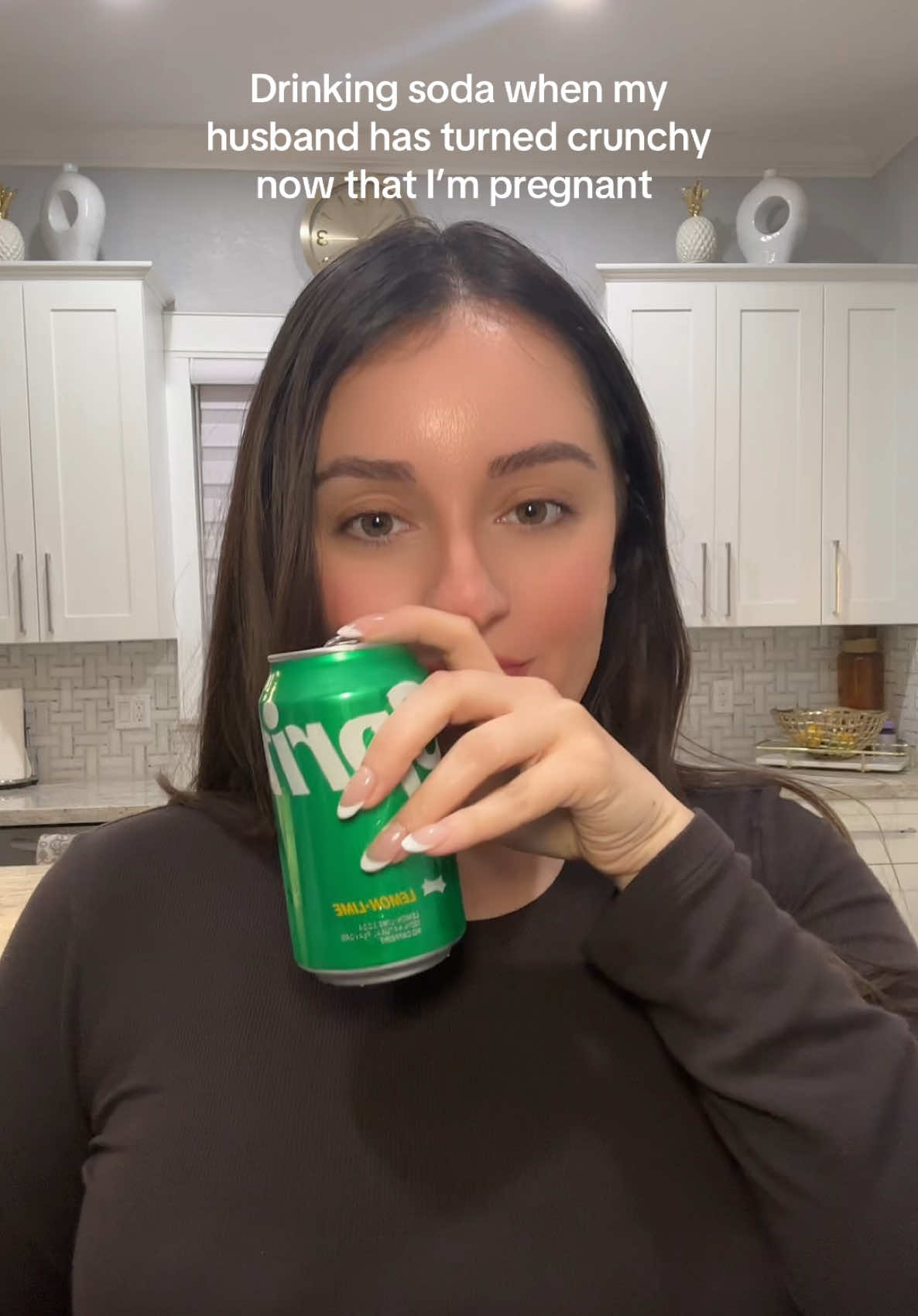 He wants me to be so healthy, and I just wanna be happy 😭😂 baby boy likes Sprite  #pregnant #babyontheway #2ndtrimester #pregnanttiktok #firsttimemom 