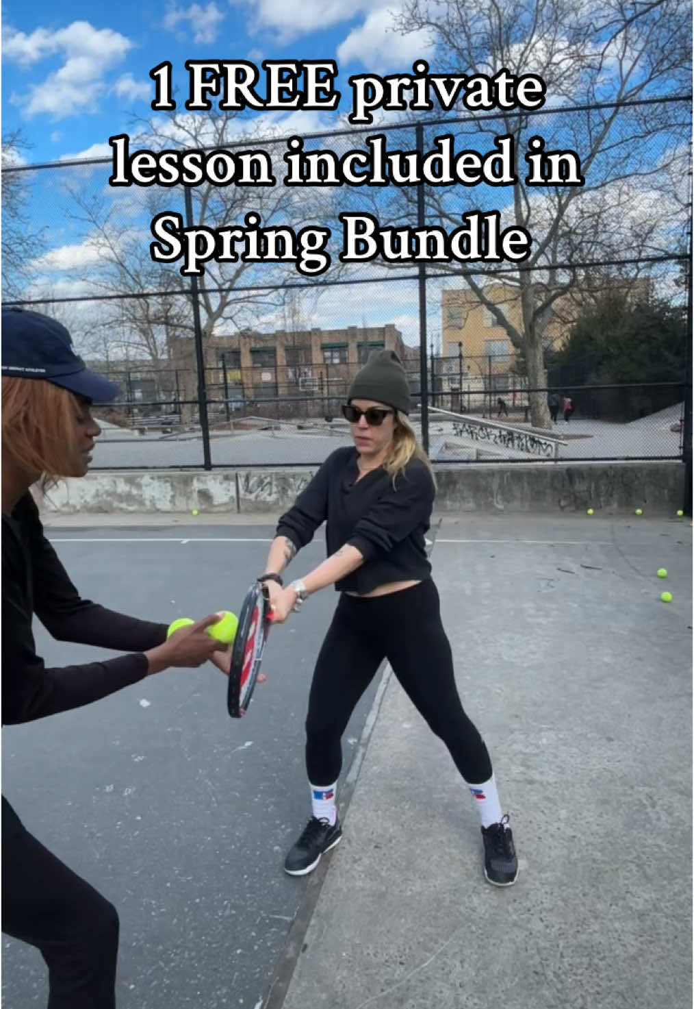 1 FREE private lesson included in  Spring Bundle - email lendale@jhpta.com #tennisclub #tennislessons 