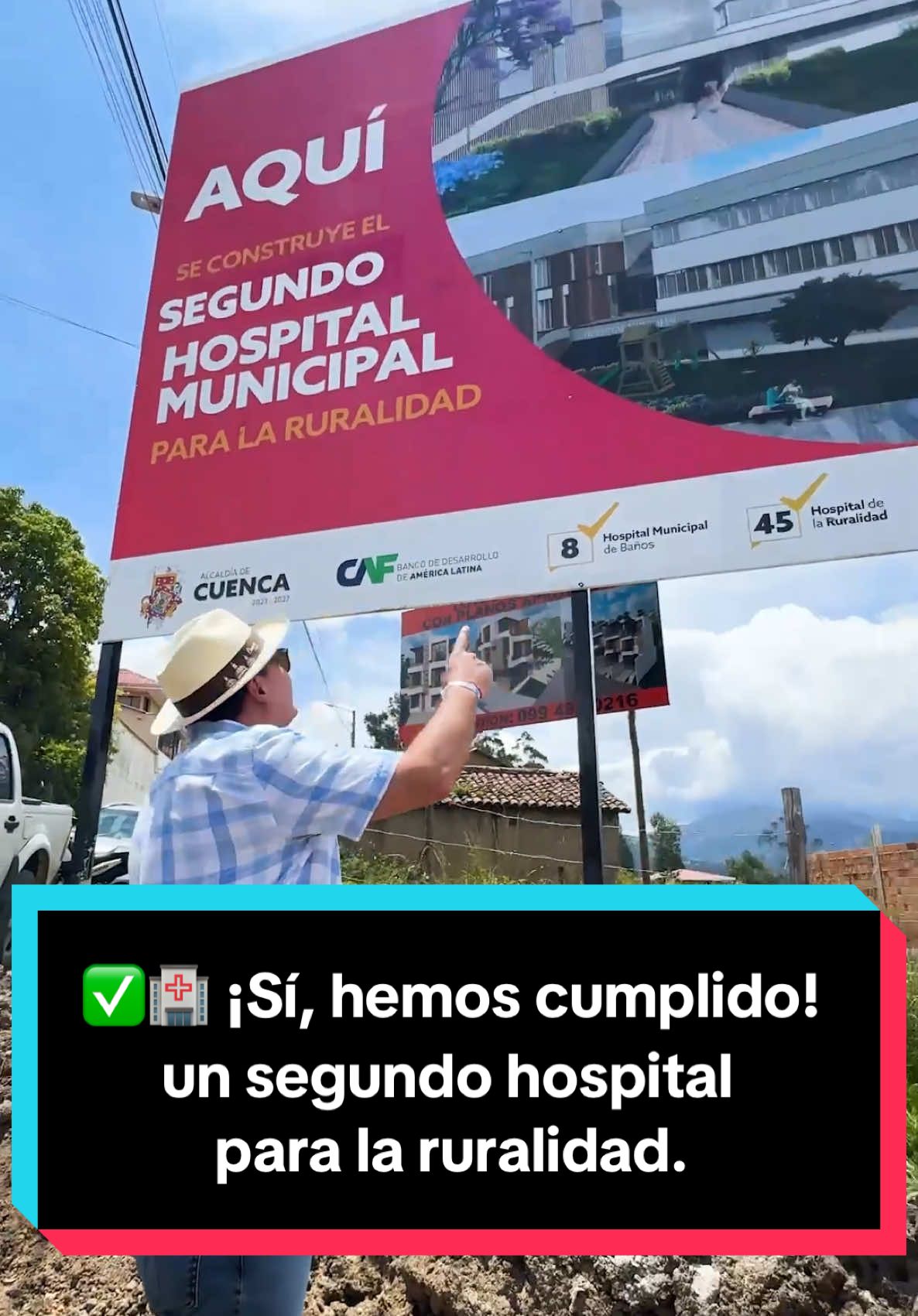 #Hospital II 🏥 En menos de 2️⃣ años de gestión, ¡ya tenemos en marcha el segundo hospital! ✅ #Histórica inversión en la ruralidad. #AmorPorCuenca❤️💛 